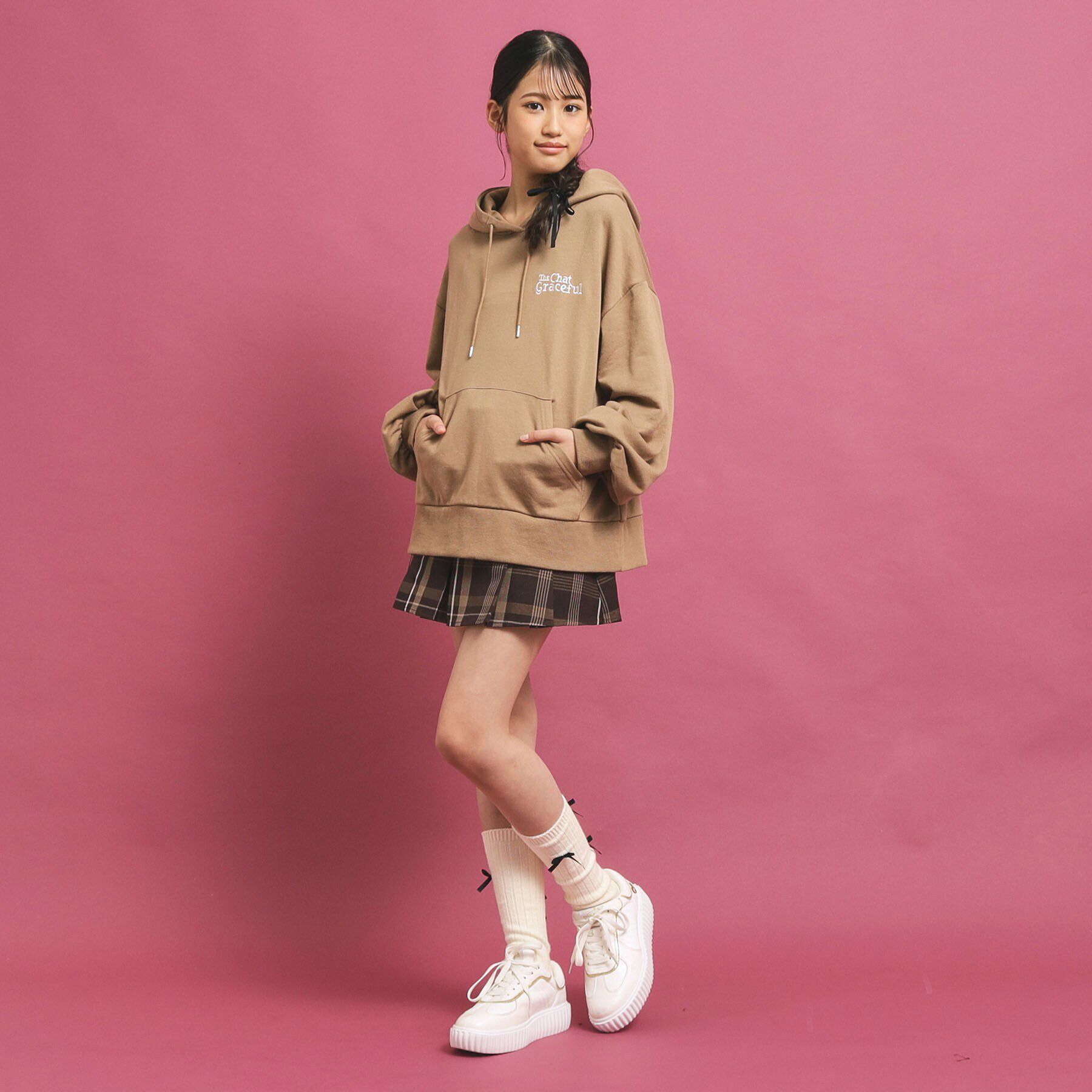 PINK-latte「チェック柄追加！ベルト付きプリーツスカート」|スカート|