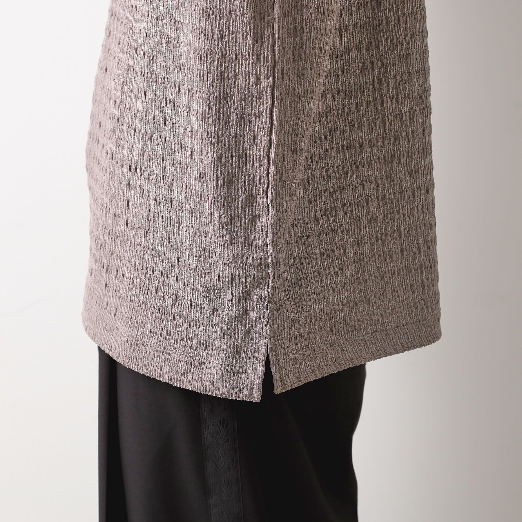 THE SHOP TK「楊柳ボーダー半袖Tシャツ【洗濯機OK】」|Tシャツ・カットソー|