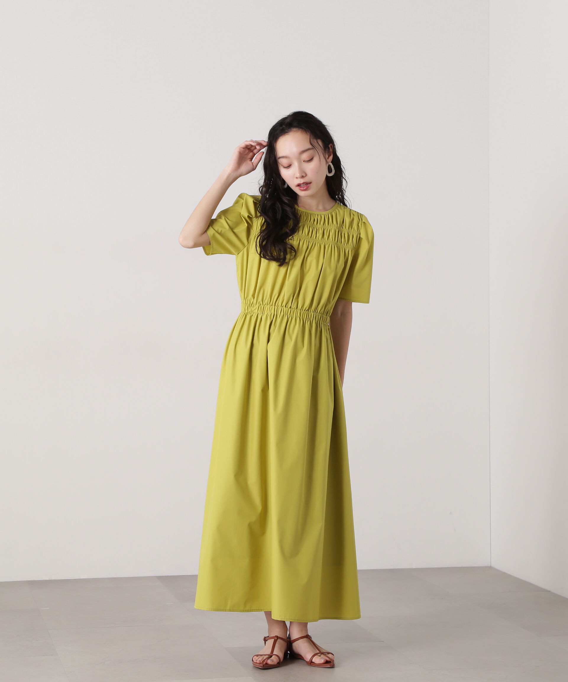  「ローンタックショルダーワンピース」|ワンピース|