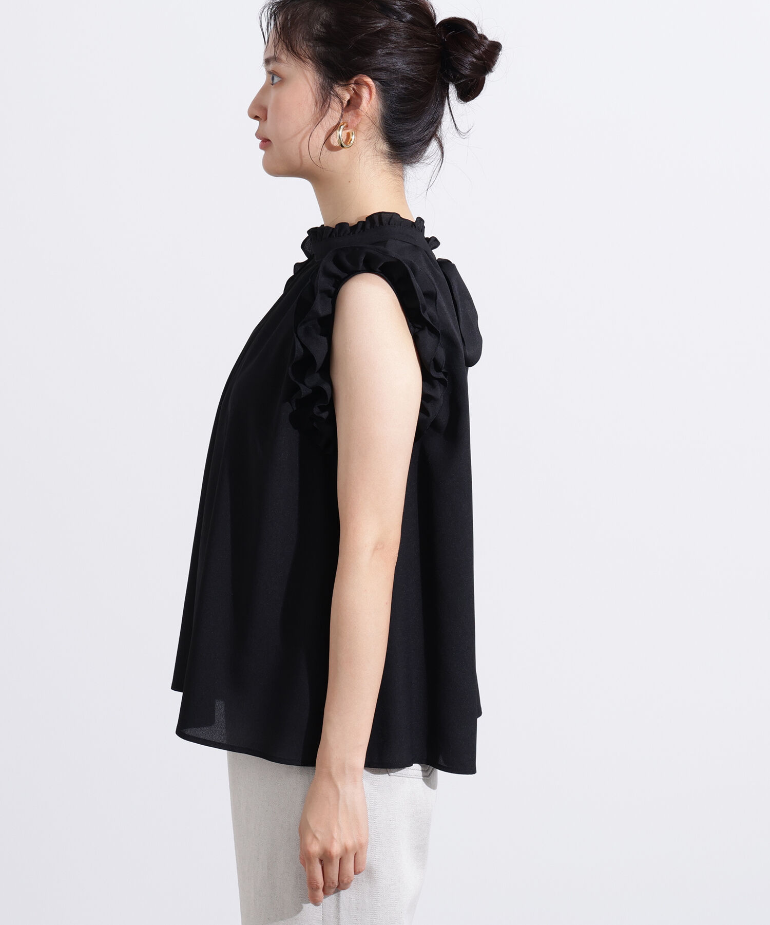 「フリルスリーブバックリボンブラウス」|シャツ・ブラウス|