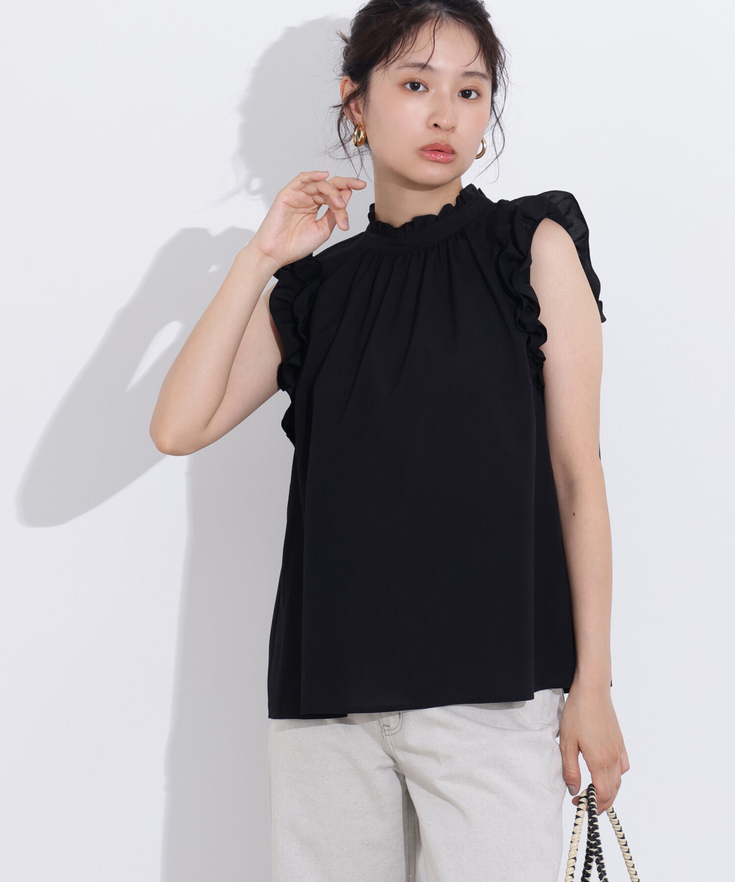  「フリルスリーブバックリボンブラウス」|シャツ・ブラウス|