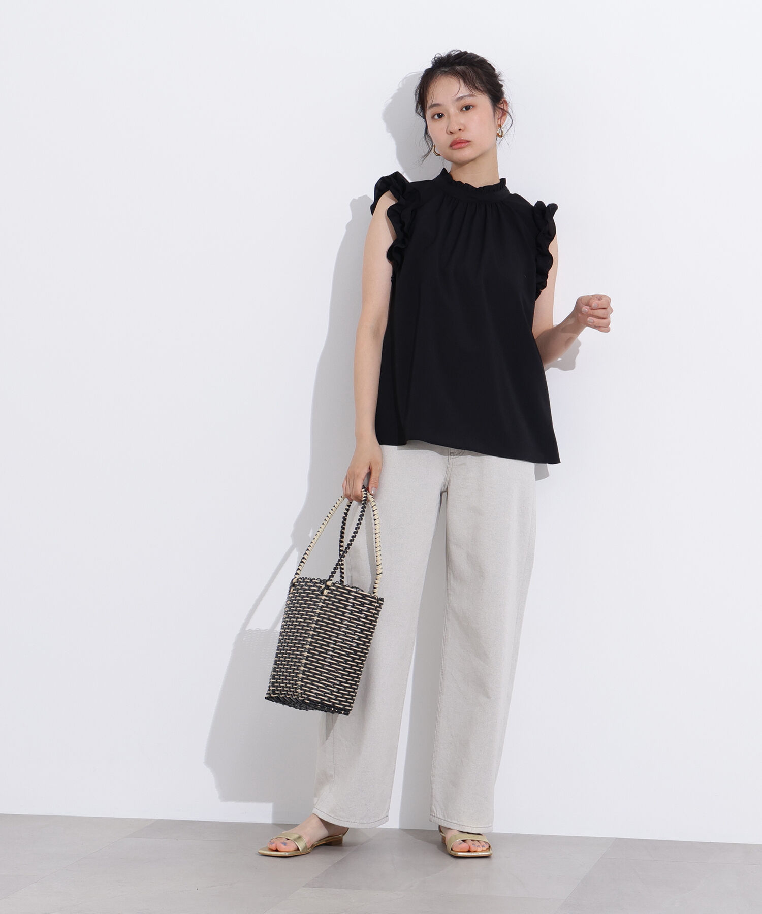  「フリルスリーブバックリボンブラウス」|シャツ・ブラウス|