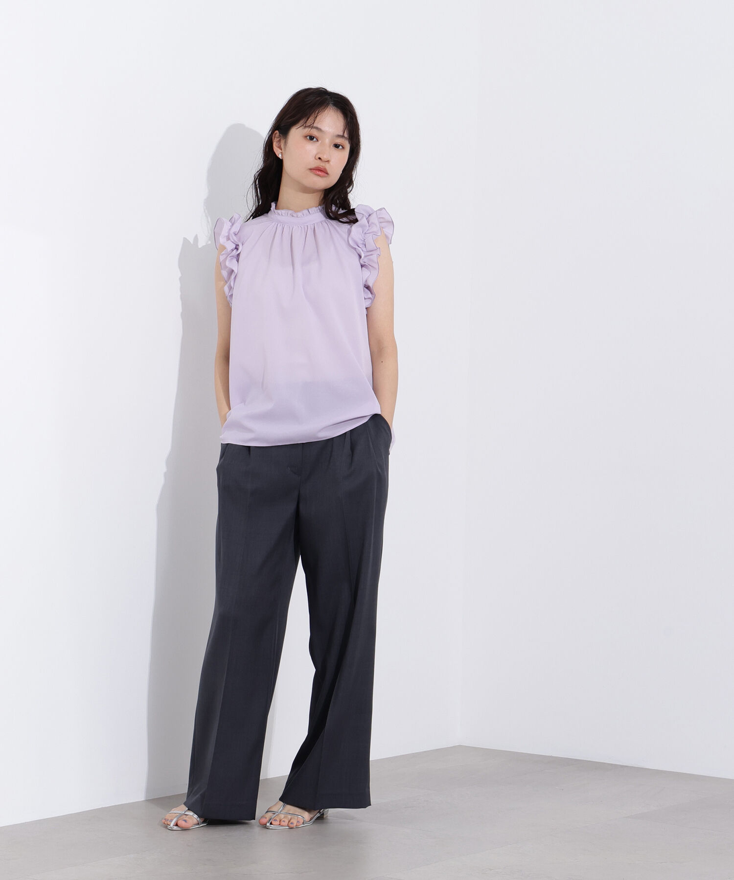  「フリルスリーブバックリボンブラウス」|シャツ・ブラウス|