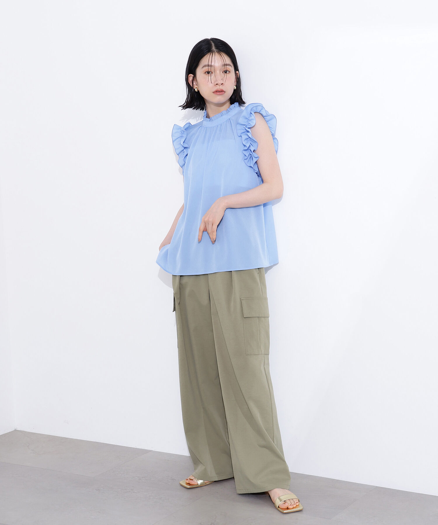  「フリルスリーブバックリボンブラウス」|シャツ・ブラウス|