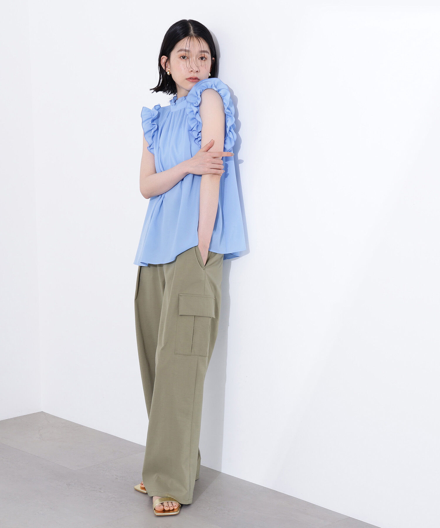  「フリルスリーブバックリボンブラウス」|シャツ・ブラウス|