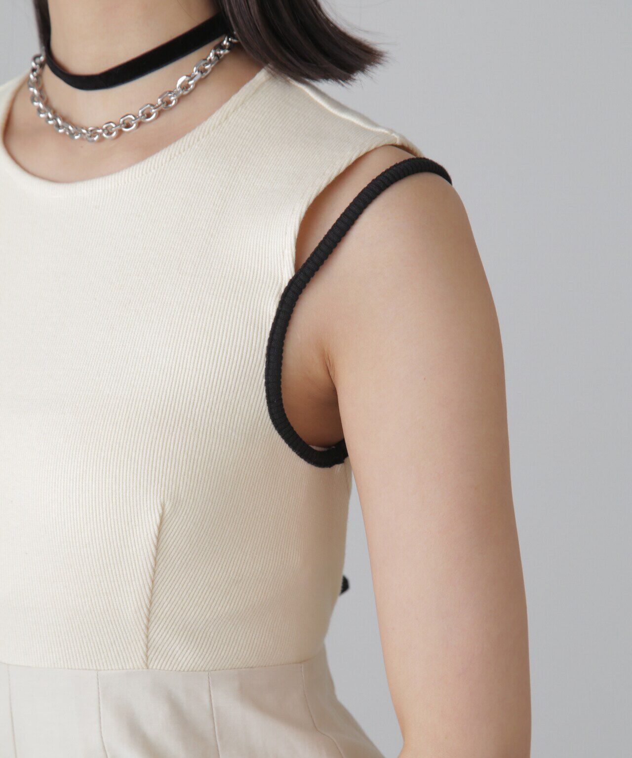  「ドッキングアウトカットフレアワンピース」|ワンピース|