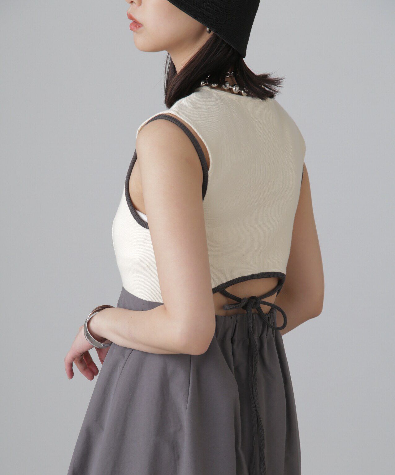  「ドッキングアウトカットフレアワンピース」|ワンピース|