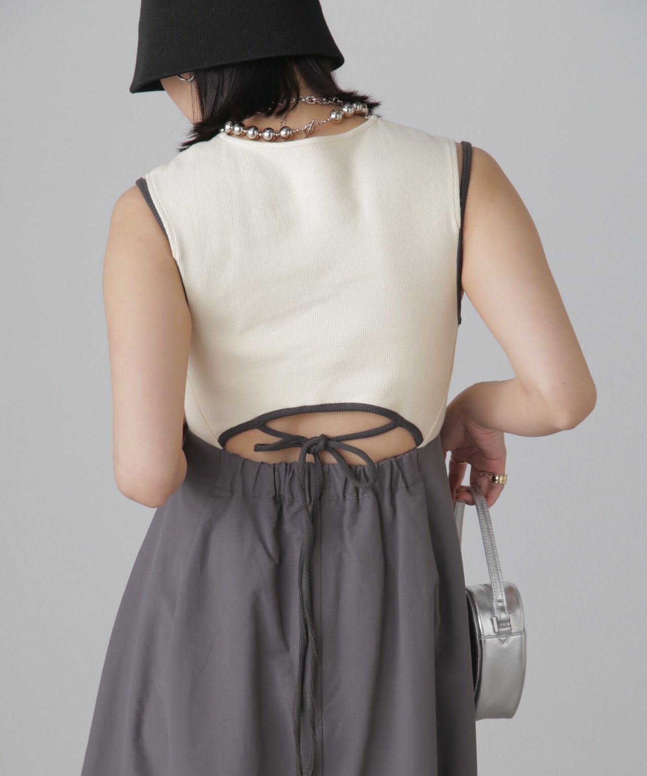  「ドッキングアウトカットフレアワンピース」|ワンピース|