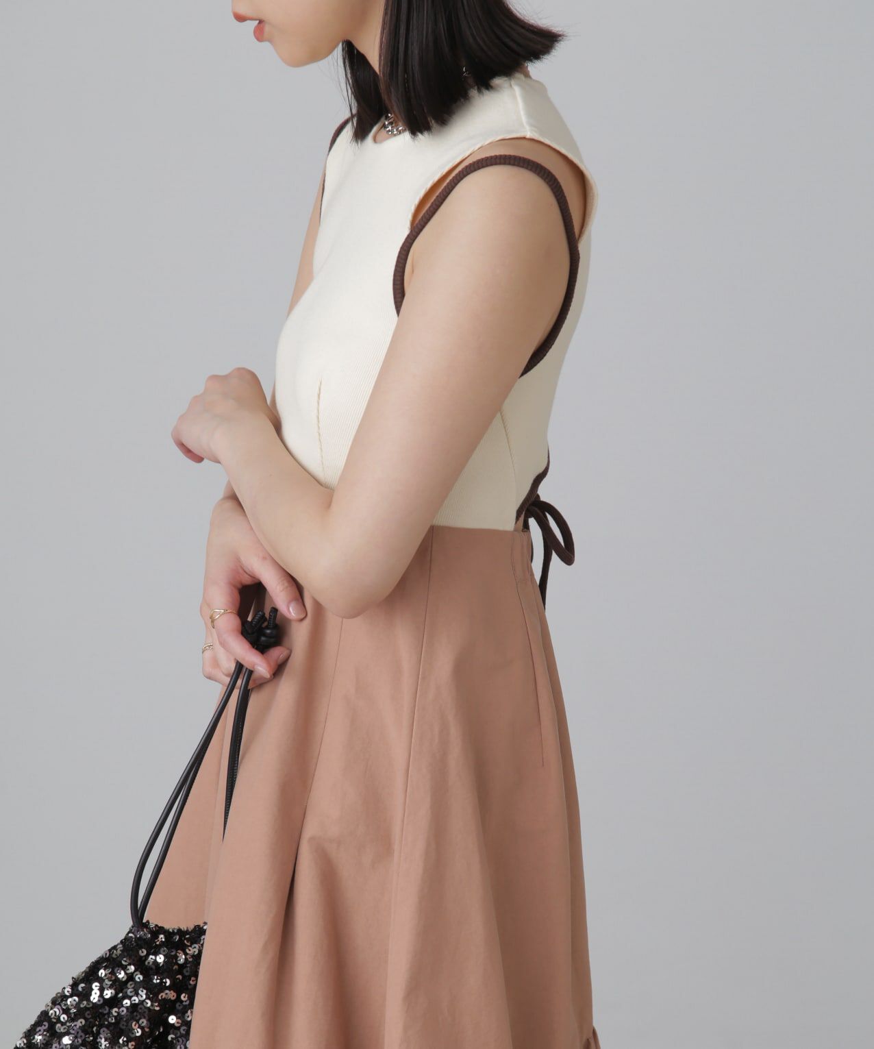  「ドッキングアウトカットフレアワンピース」|ワンピース|