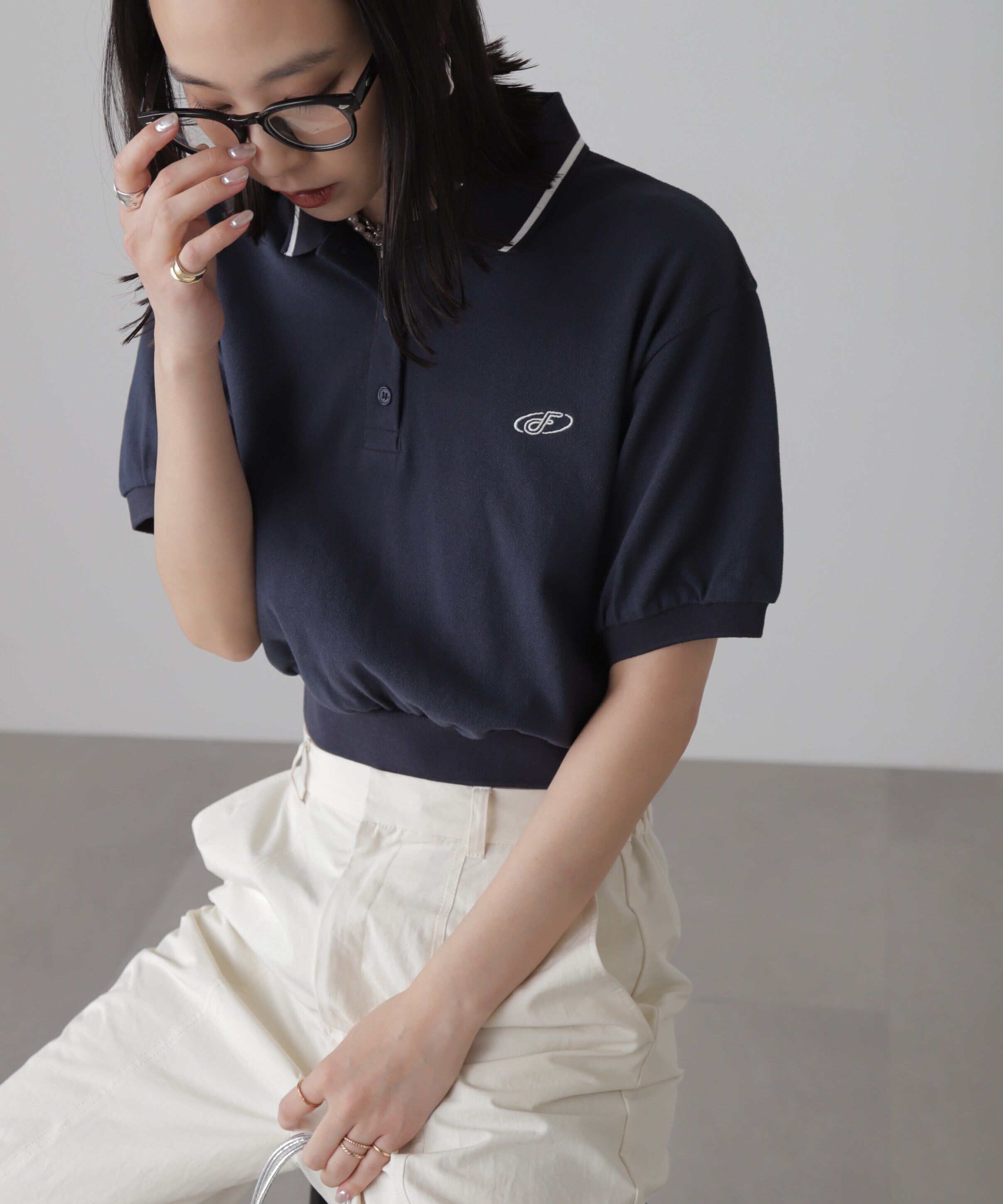  「パフスリーブショート丈ポロシャツ」|Tシャツ・カットソー|