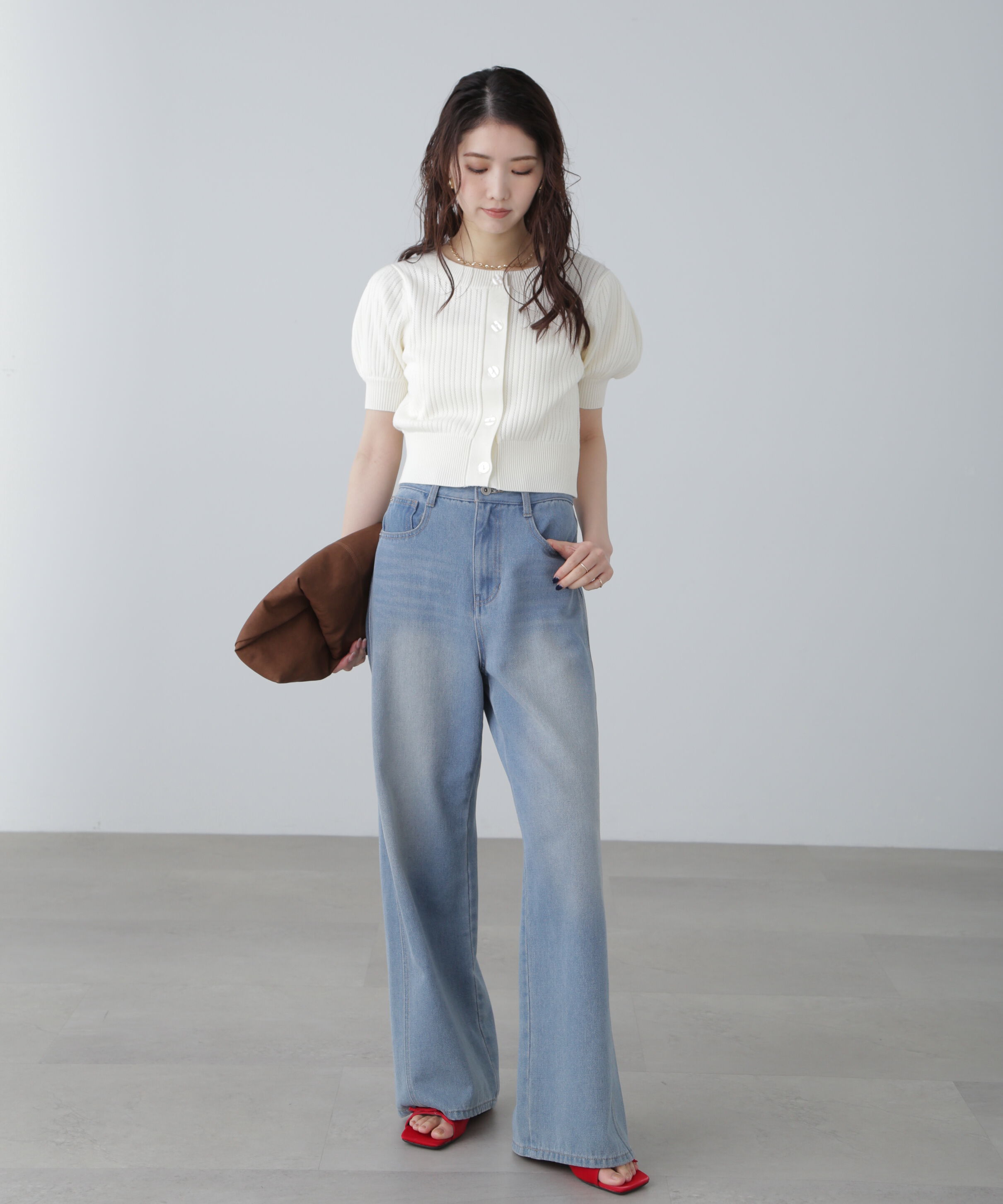  「透かし編み前後2wayカーディガン」|ニット・セーター|