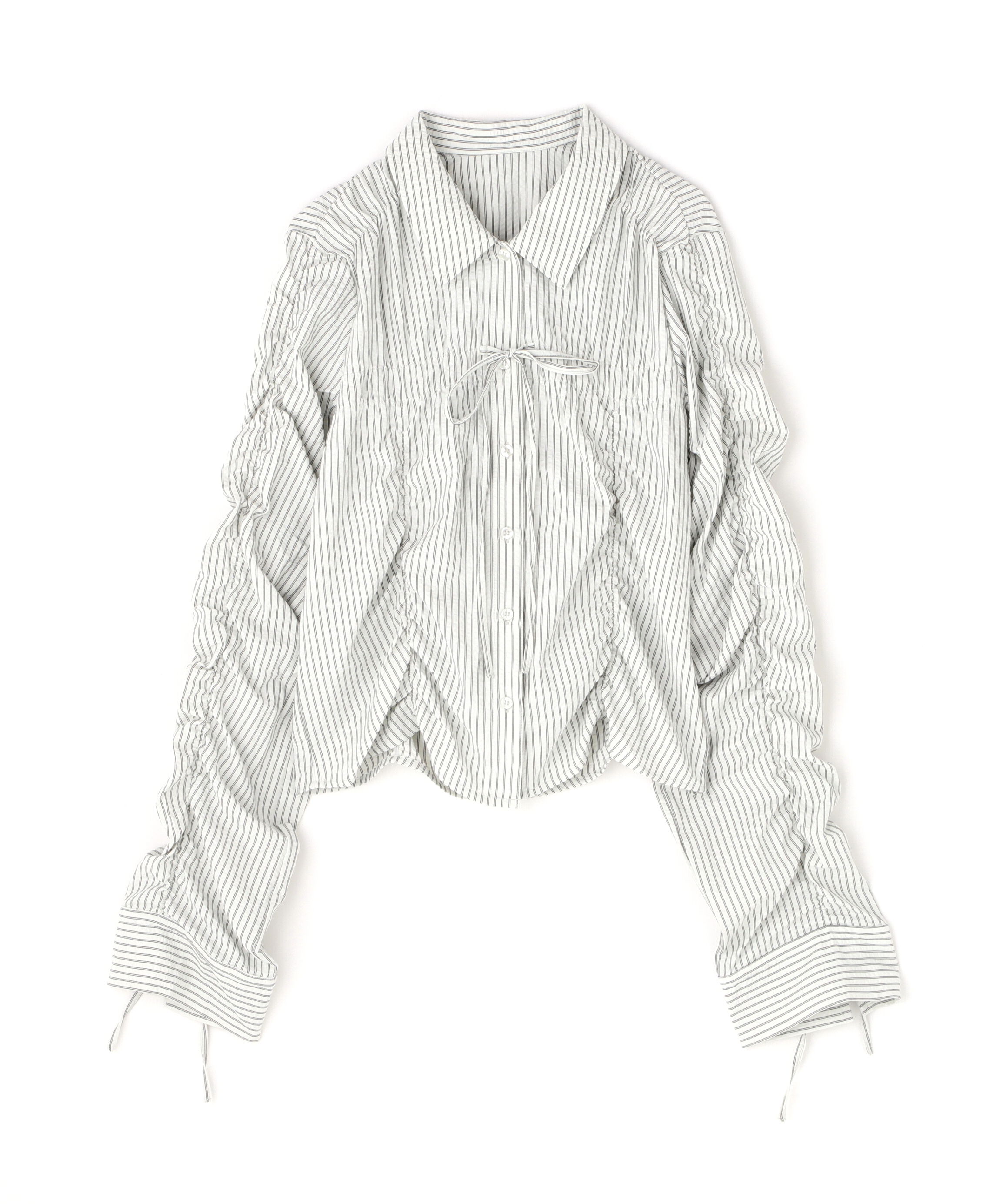  「シャーリングストライプシャツ」|シャツ・ブラウス|