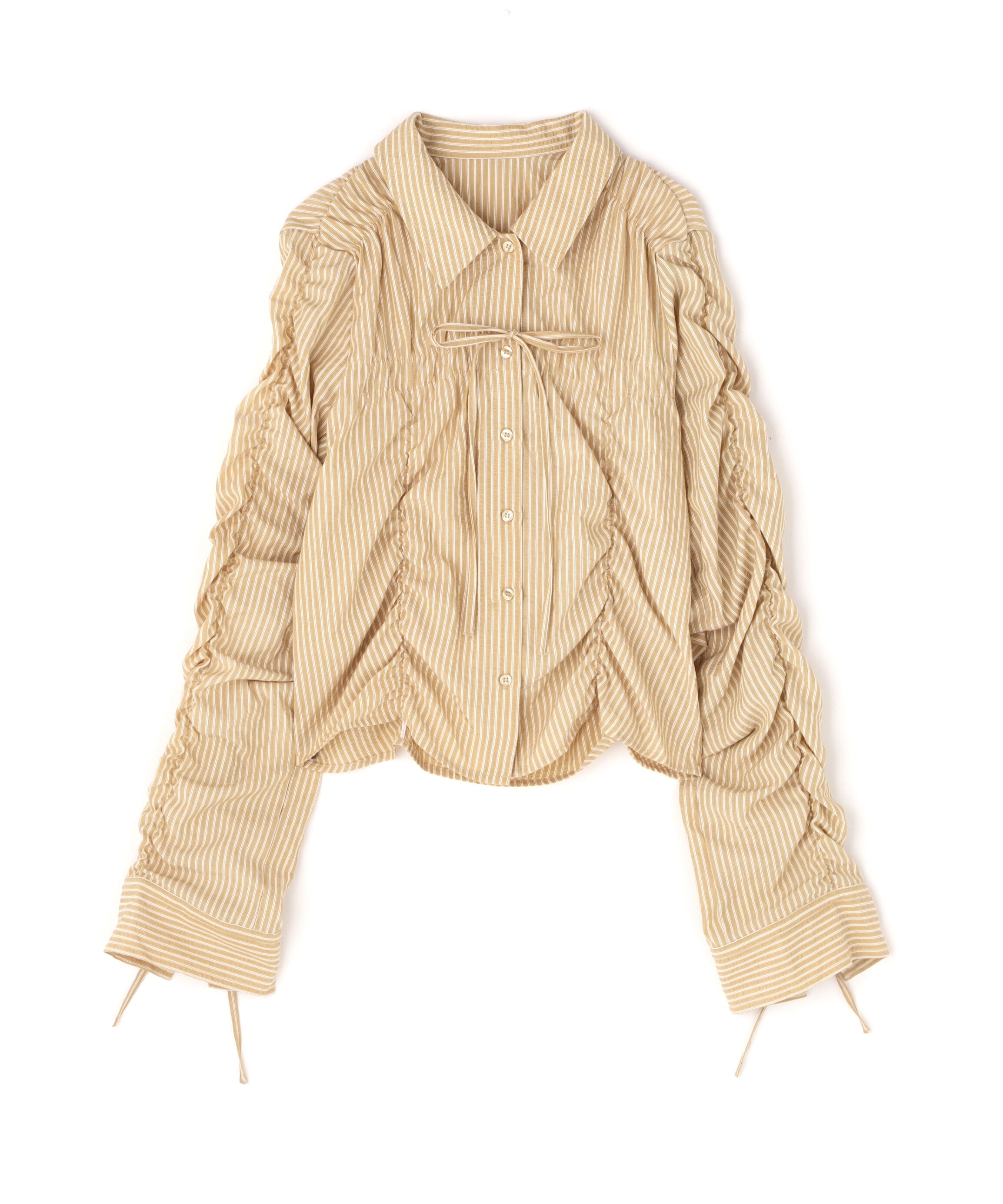  「シャーリングストライプシャツ」|シャツ・ブラウス|