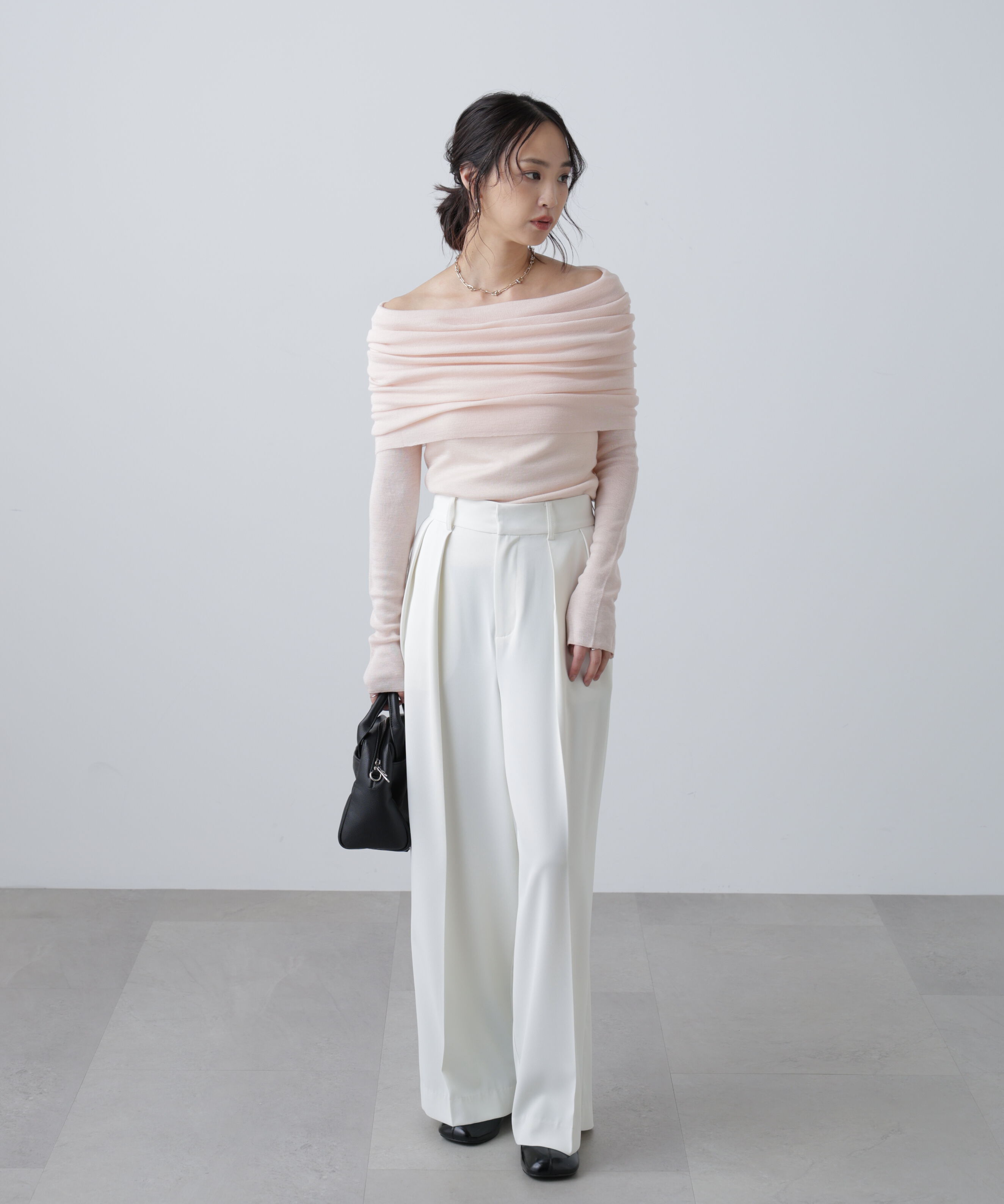  「袖口ボタンオフショルニット〈MFM〉」|ニット・セーター|