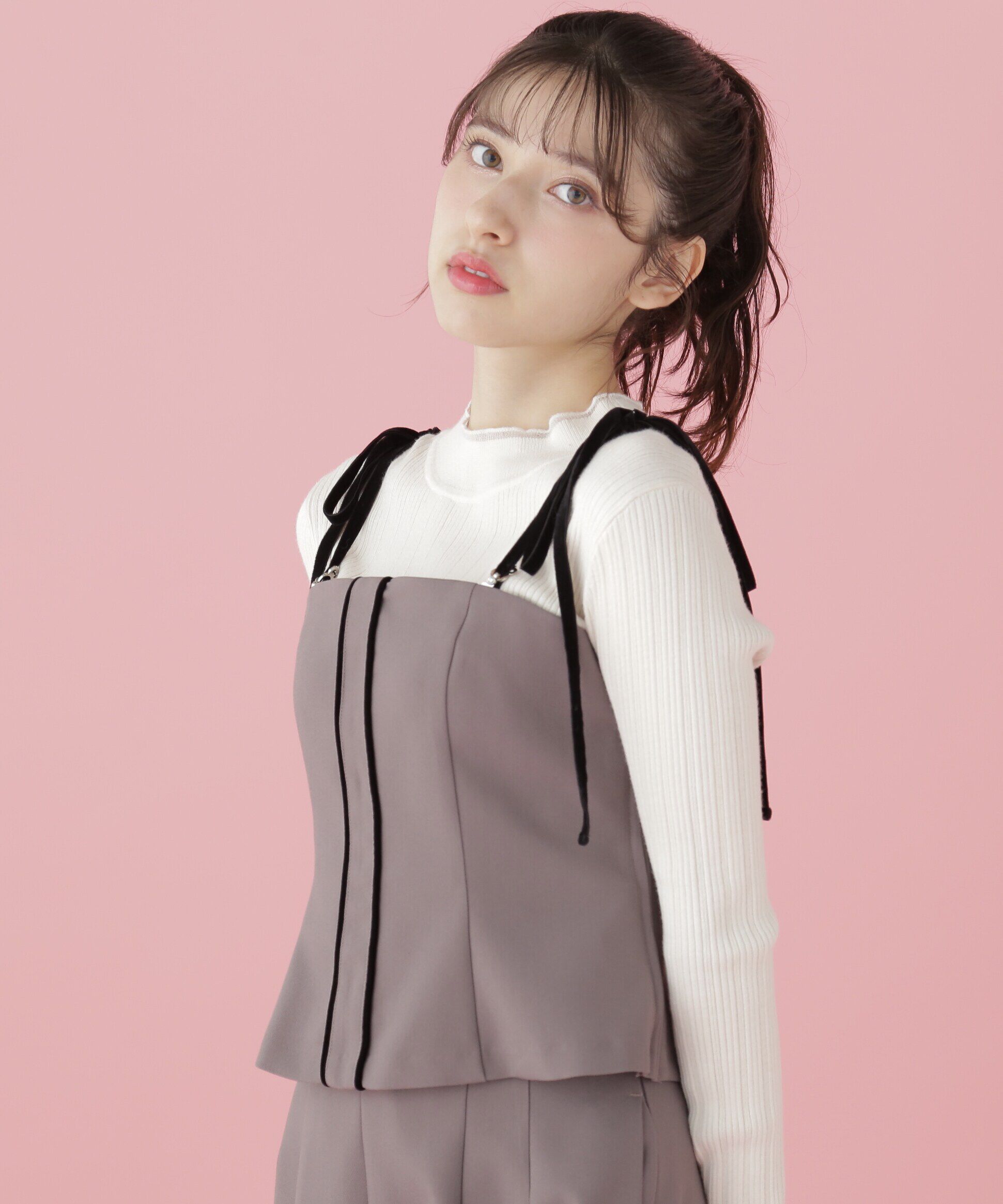  「細リボンパイピングビスチェ」|シャツ・ブラウス|