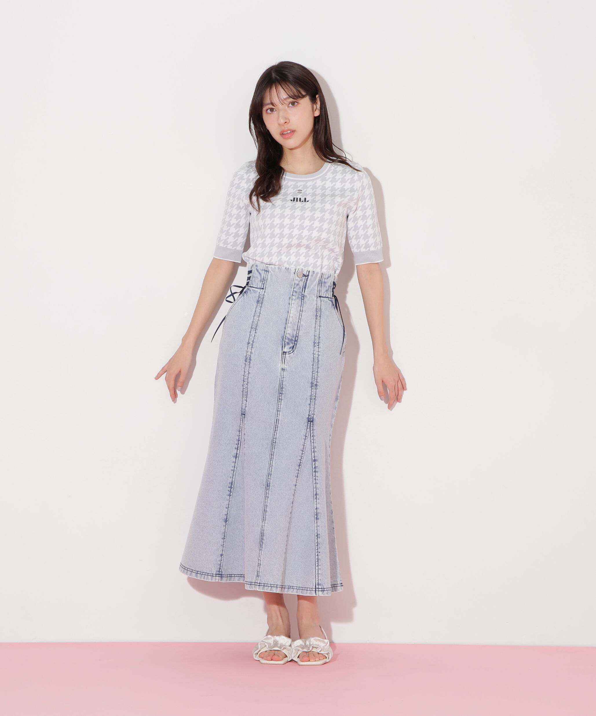  「半袖ジャガードニット」|ニット・セーター|