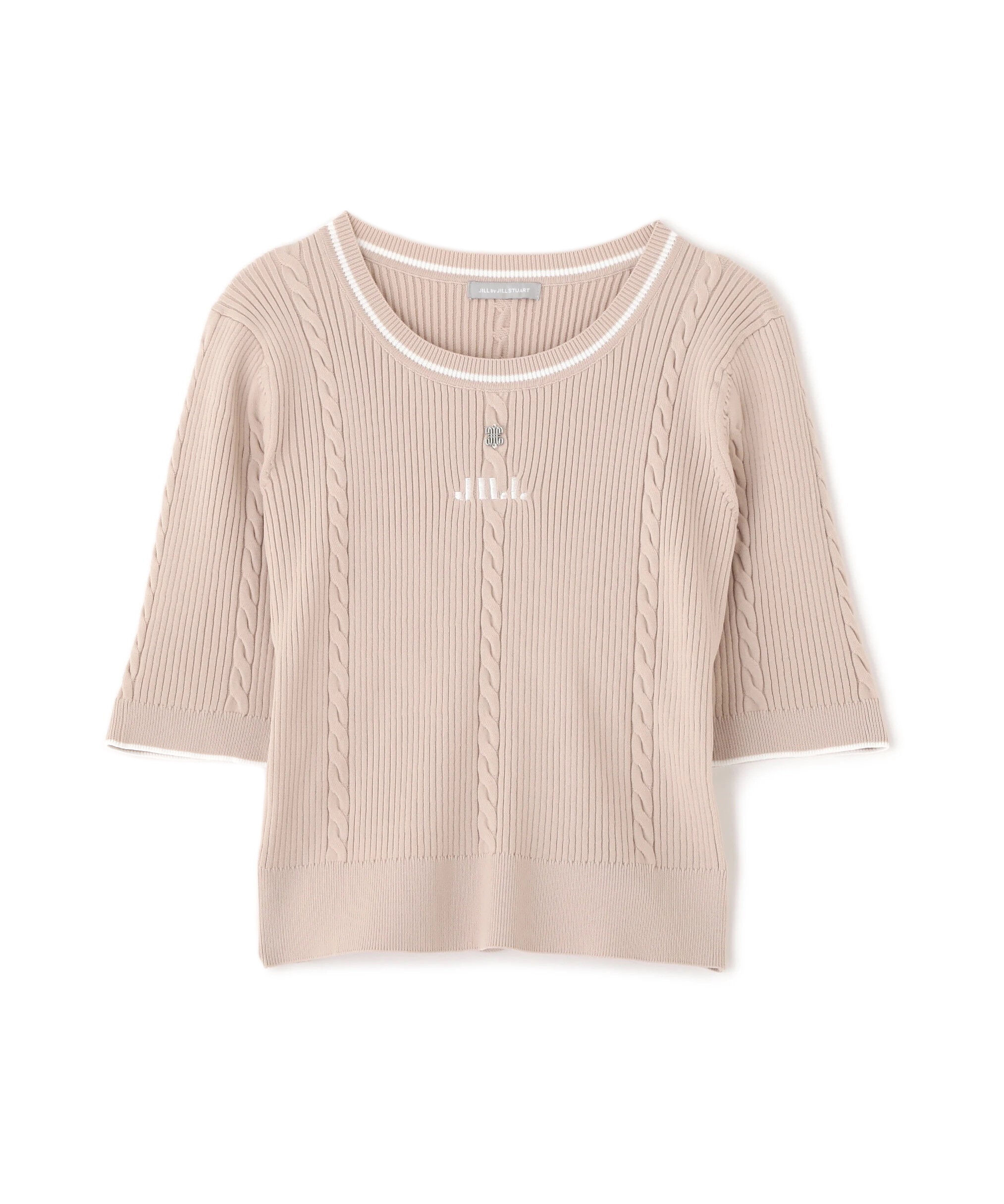  「半袖ジャガードニット」|ニット・セーター|