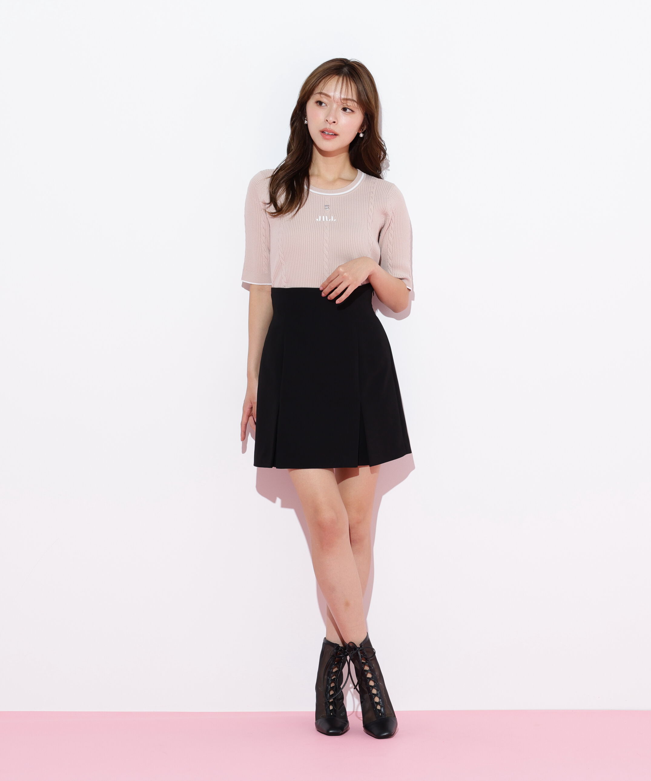  「半袖ジャガードニット」|ニット・セーター|