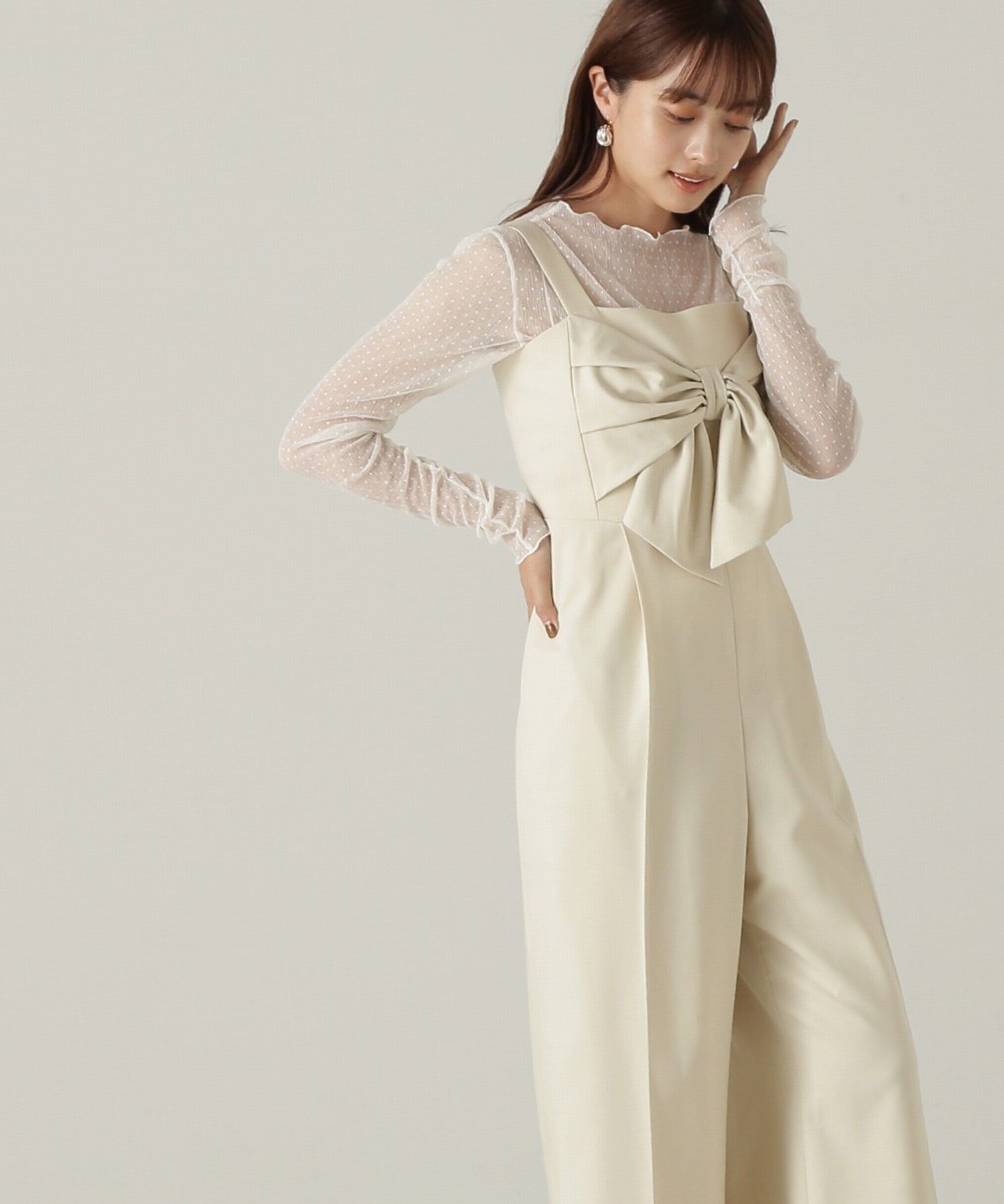 PROPORTION BODY DRESSING「チュールドットトップス24AW」|Tシャツ・カットソー|