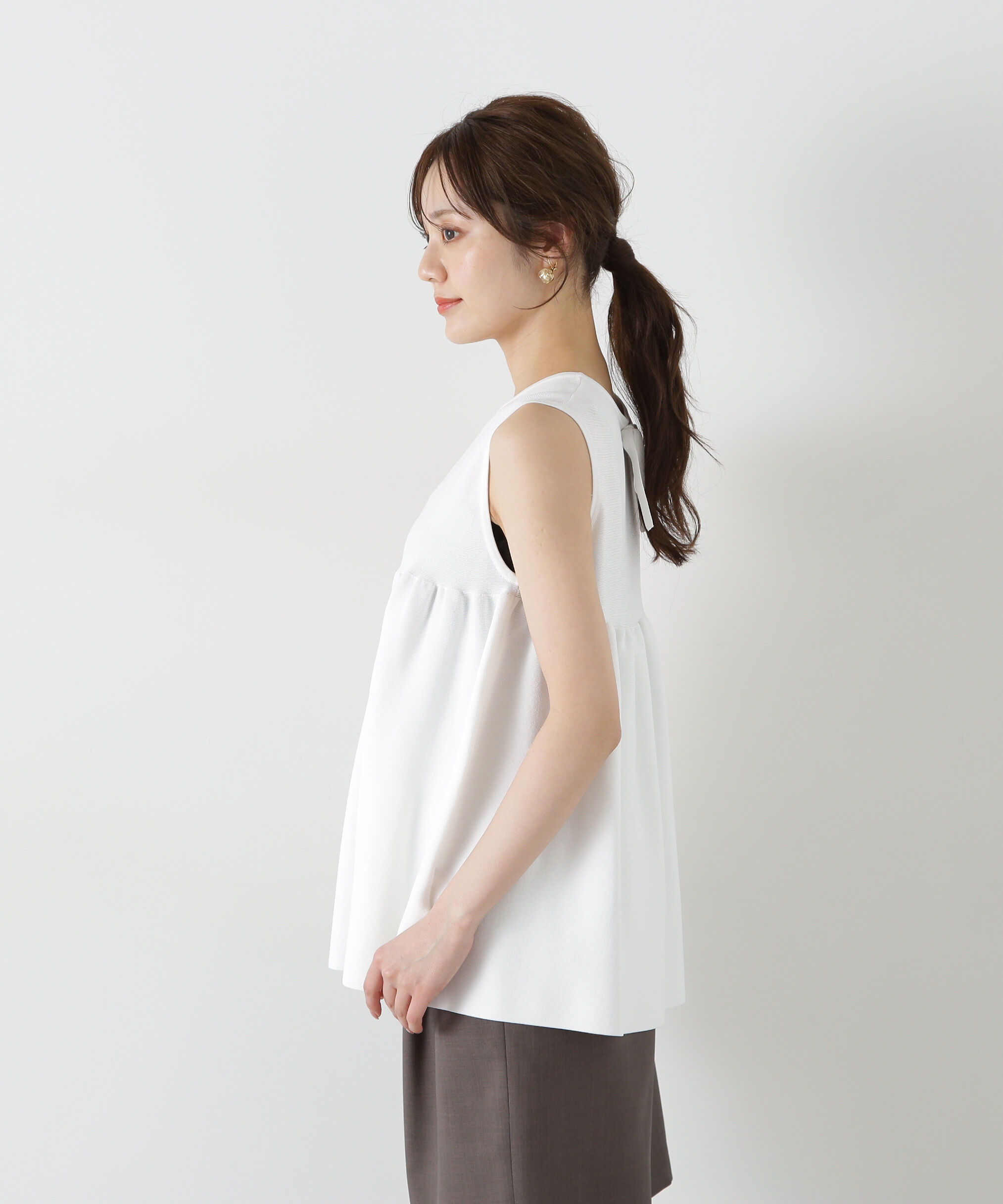 PROPORTION BODY DRESSING「バックリボンペプラムニット」|ニット・セーター|