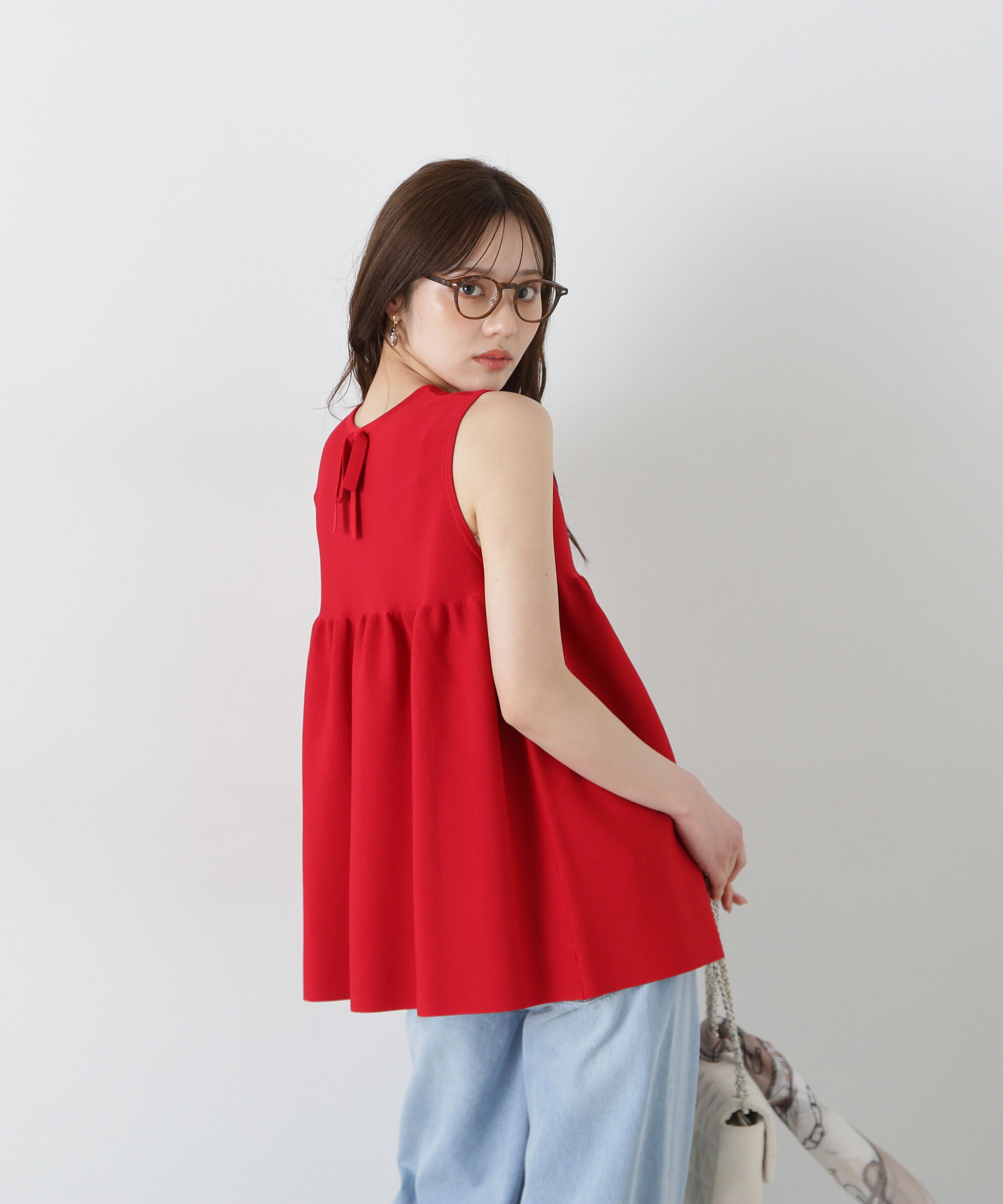 PROPORTION BODY DRESSING「バックリボンペプラムニット」|ニット・セーター|