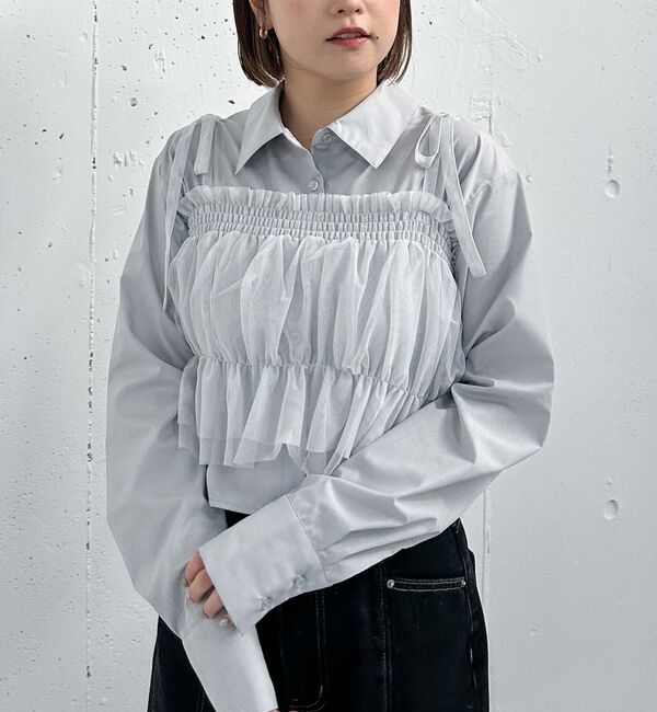 archives「チュールビスチェ&times;ショートシャツＳＥＴ」|カーディガン|