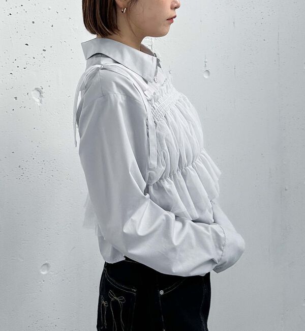 archives「チュールビスチェ&times;ショートシャツＳＥＴ」|カーディガン|