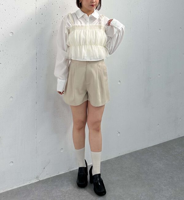 archives「チュールビスチェ&times;ショートシャツＳＥＴ」|カーディガン|