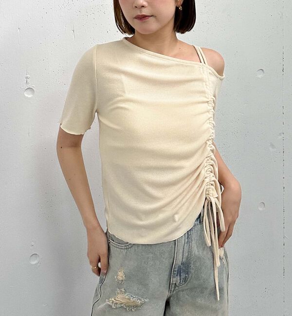 archives「ドロストワンショルカット」|Tシャツ・カットソー|YELLOW