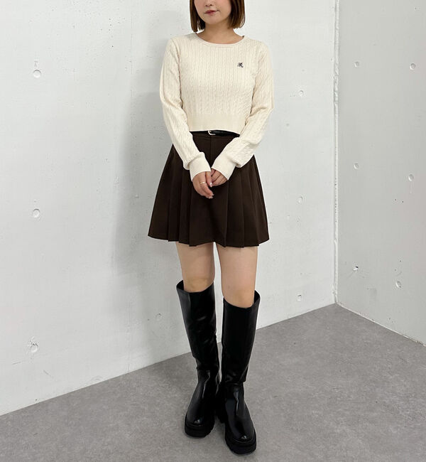 archives「ロゴ刺繍ケーブルニットプルオーバー」|ニット・セーター|