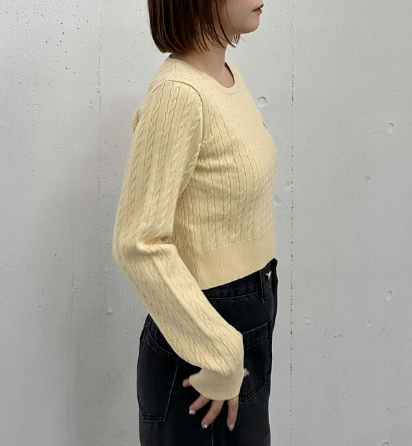 archives「ロゴ刺繍ケーブルニットプルオーバー」|ニット・セーター|