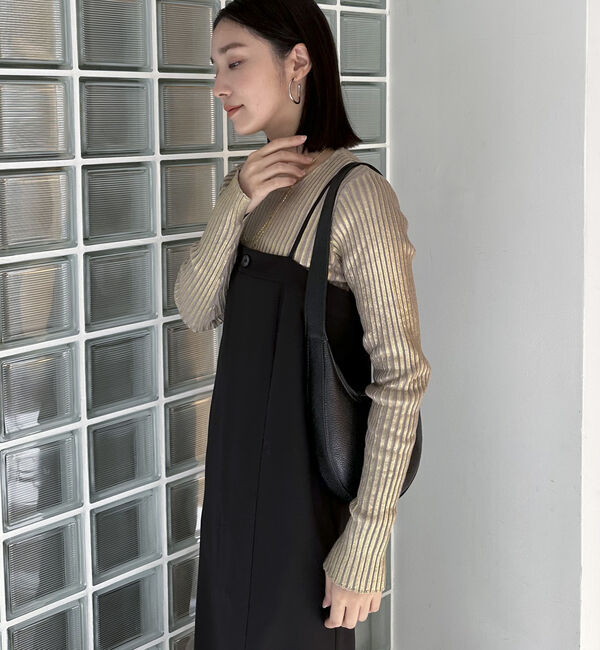 Doux archives「メタリックリブニット」|ニット・セーター|