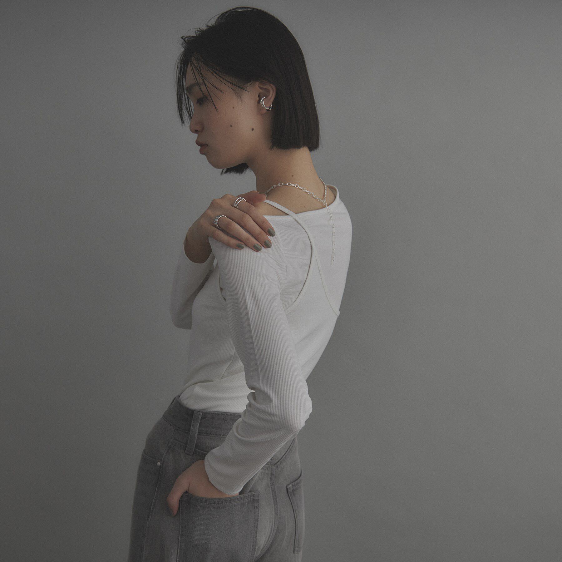 COCOSHNIK ONKITSCH「シルバー インフィニティイヤーカフ」|イヤリング|