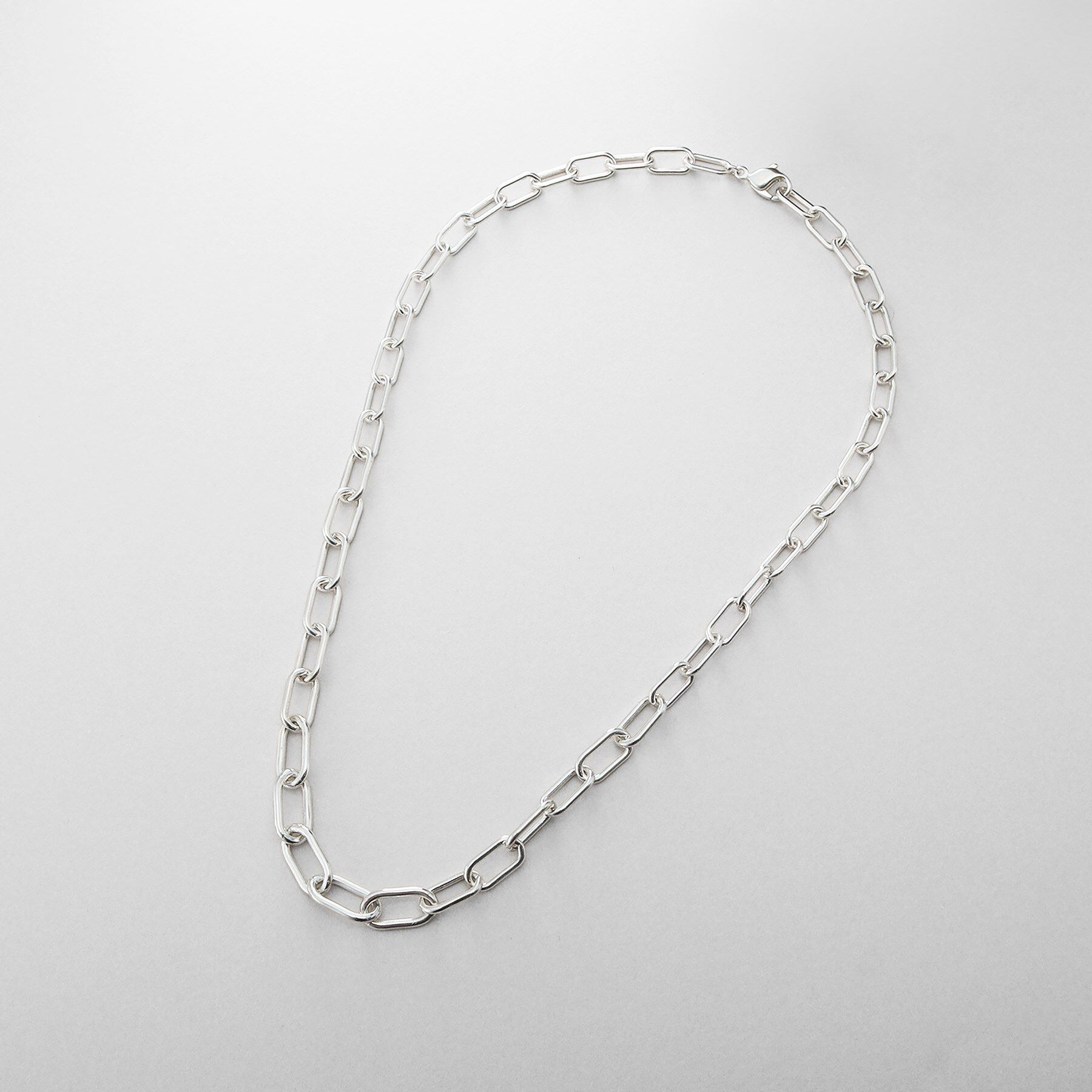 COCOSHNIK ONKITSCH「シルバー デザインチェーン ケーブルグラデーションネックレス」|ネックレス|