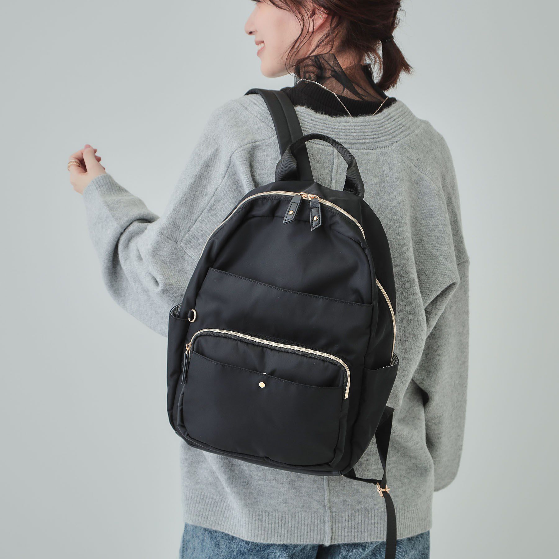 SHOO･LA･RUE「【撥水／背中ポケット】整理整頓できちゃうリュック」|リュック|