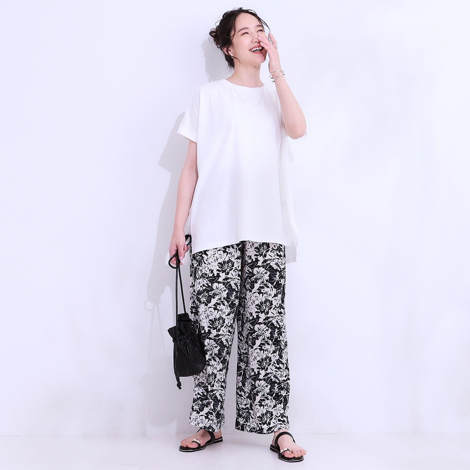 SHOO･LA･RUE「【S-LL/ひんやり/選べる2柄】大人のリラックスコーデに プリント柄パンツ」|その他|