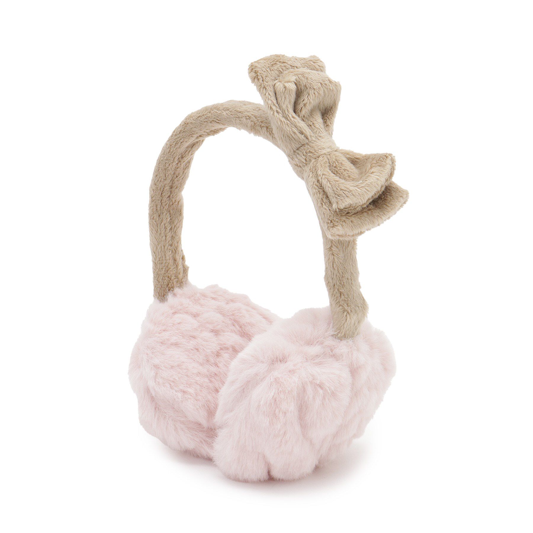 SHOO･LA･RUE「フェイクファーリボンイヤマフ」|イヤーマフ|ライトピンク(070