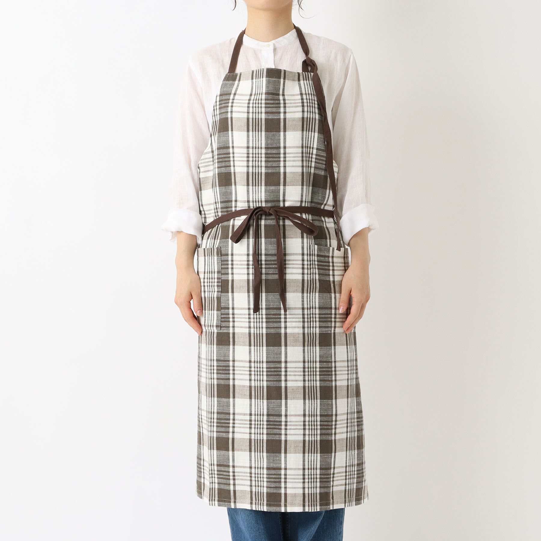 212 KITCHEN STORE「スラブチェック エプロン BR」|食器・キッチングッズ|