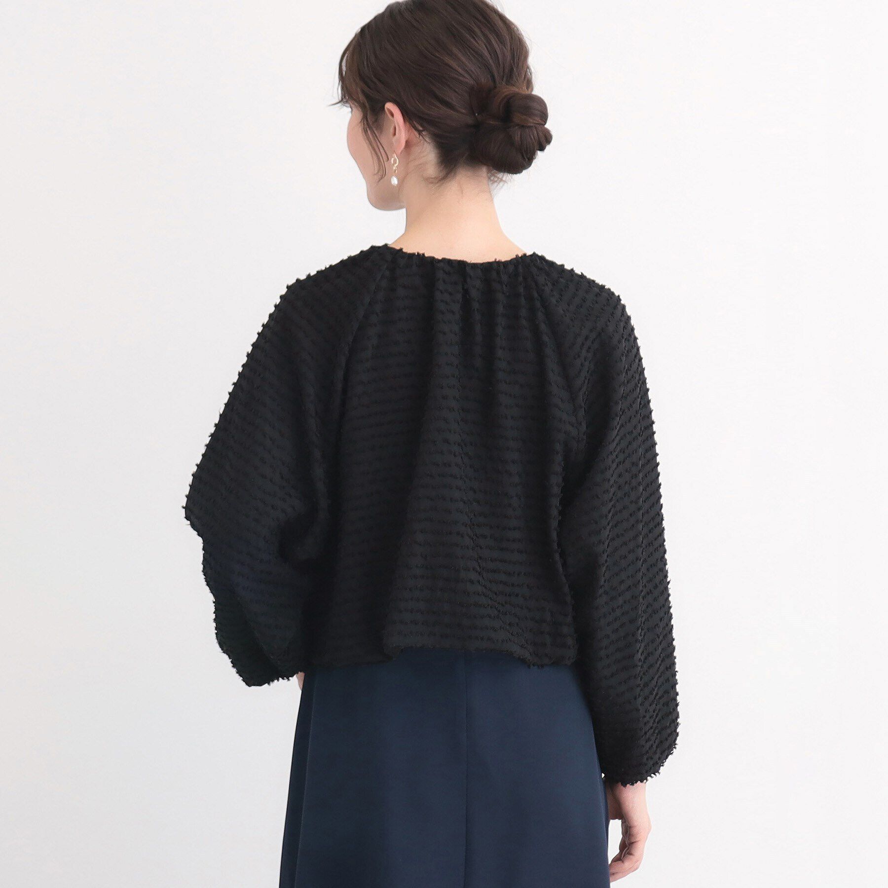 SunaUna「【ジャカード／セレモニーにも対応】バルーンボレロ」|カーディガン|