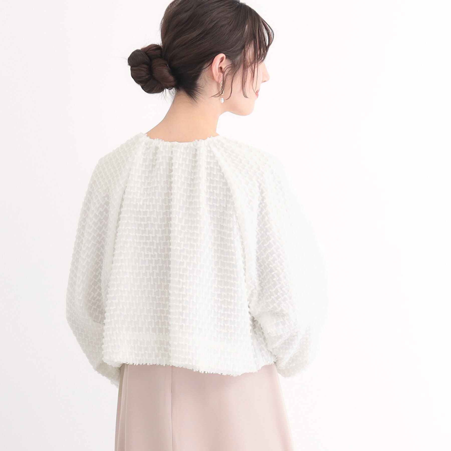 SunaUna「【ジャカード／セレモニーにも対応】バルーンボレロ」|カーディガン|