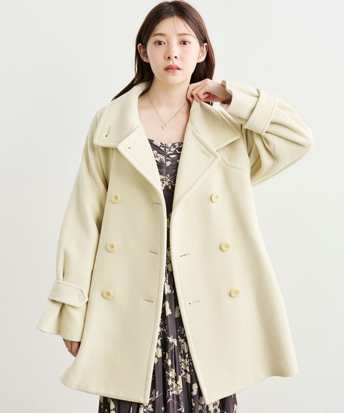 COCO DEAL「スタンドカラーミドル丈トレンチコート」|トレンチコート|