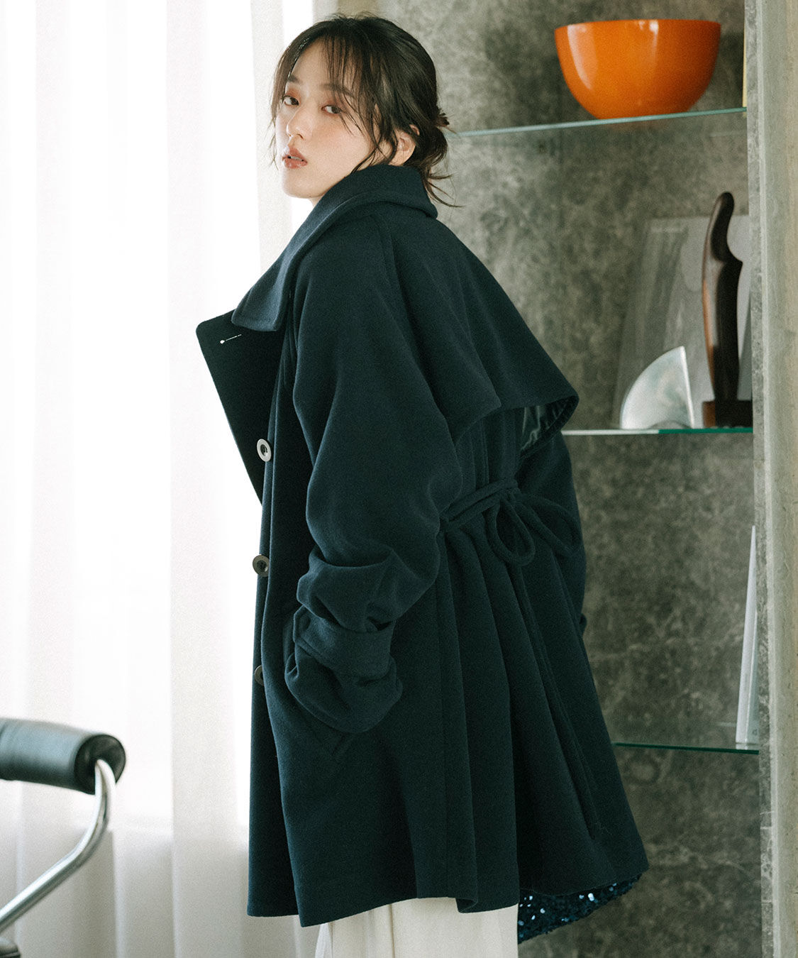 COCO DEAL「スタンドカラーミドル丈トレンチコート」|トレンチコート|