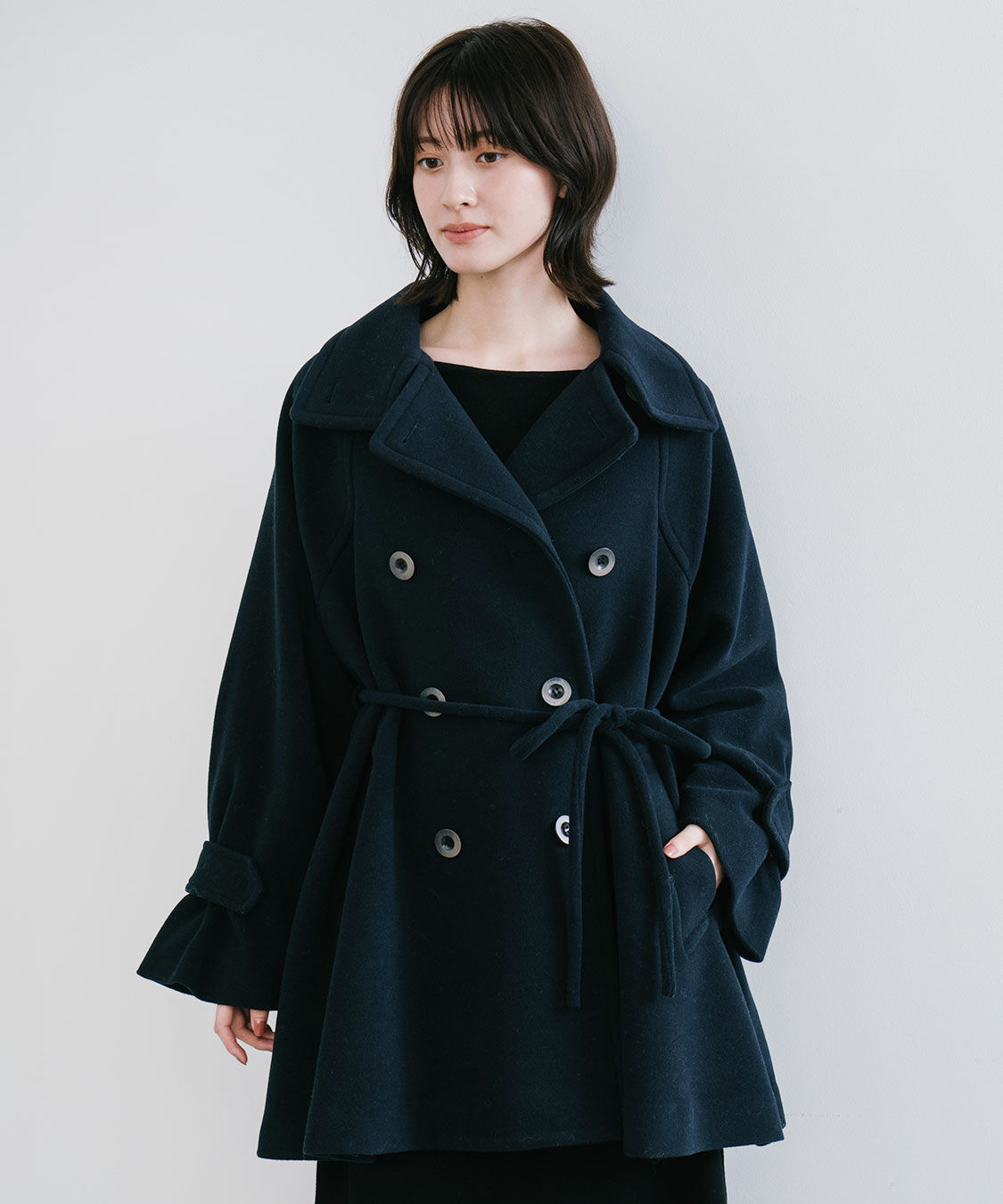 COCO DEAL「スタンドカラーミドル丈トレンチコート」|トレンチコート|