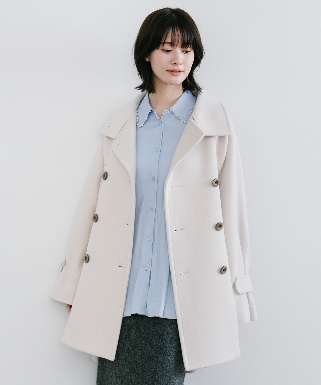 COCO DEAL「スタンドカラーミドル丈トレンチコート」|トレンチコート|