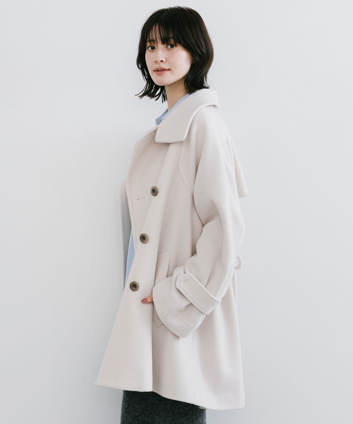 COCO DEAL「スタンドカラーミドル丈トレンチコート」|トレンチコート|