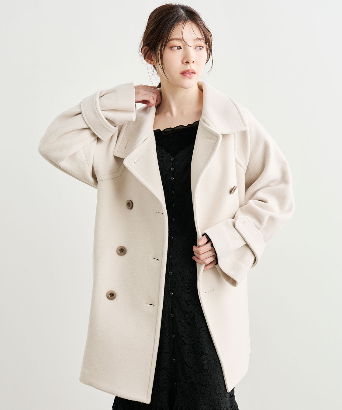 COCO DEAL「スタンドカラーミドル丈トレンチコート」|トレンチコート|