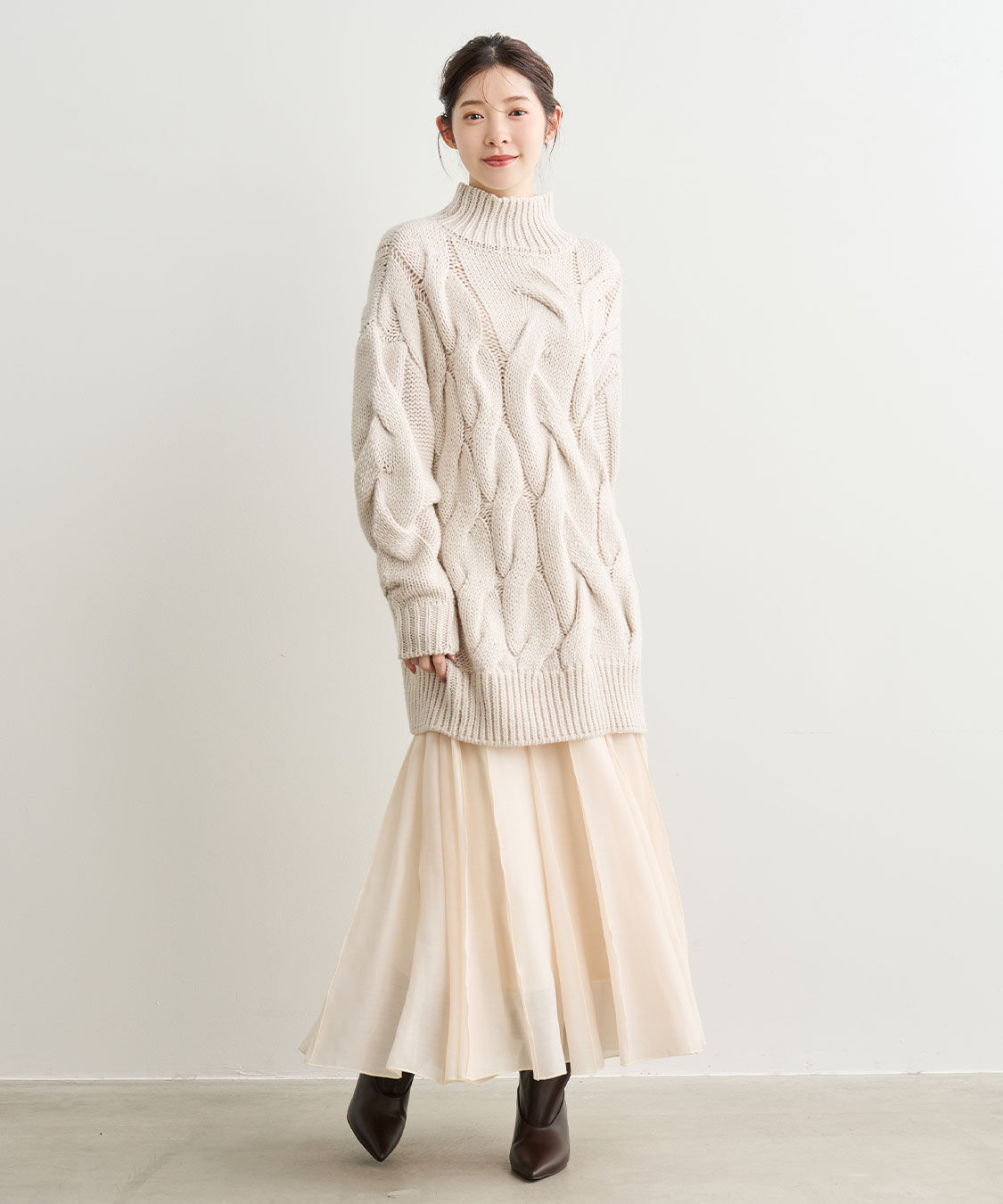 COCO DEAL「ケーブルニットミニワンピース」|ワンピース|