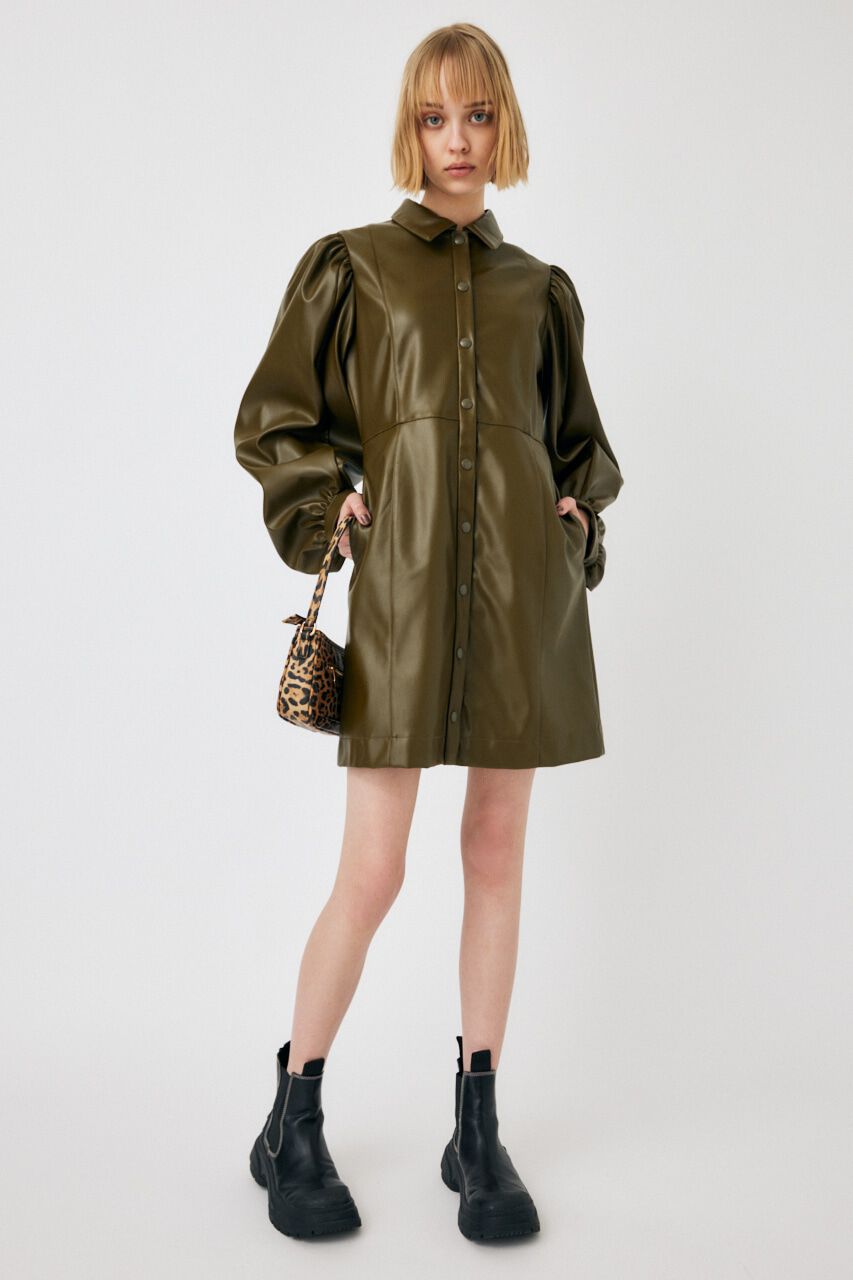 MOUSSY「F／LEATHER MINI ワンピース」|ワンピース|D/KHA3