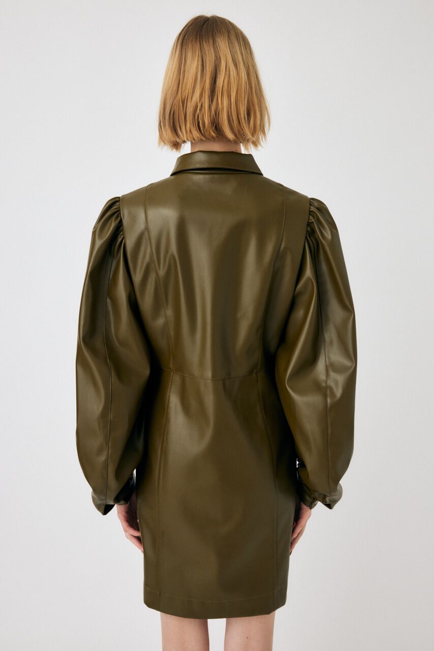 MOUSSY「F／LEATHER MINI ワンピース」|ワンピース|