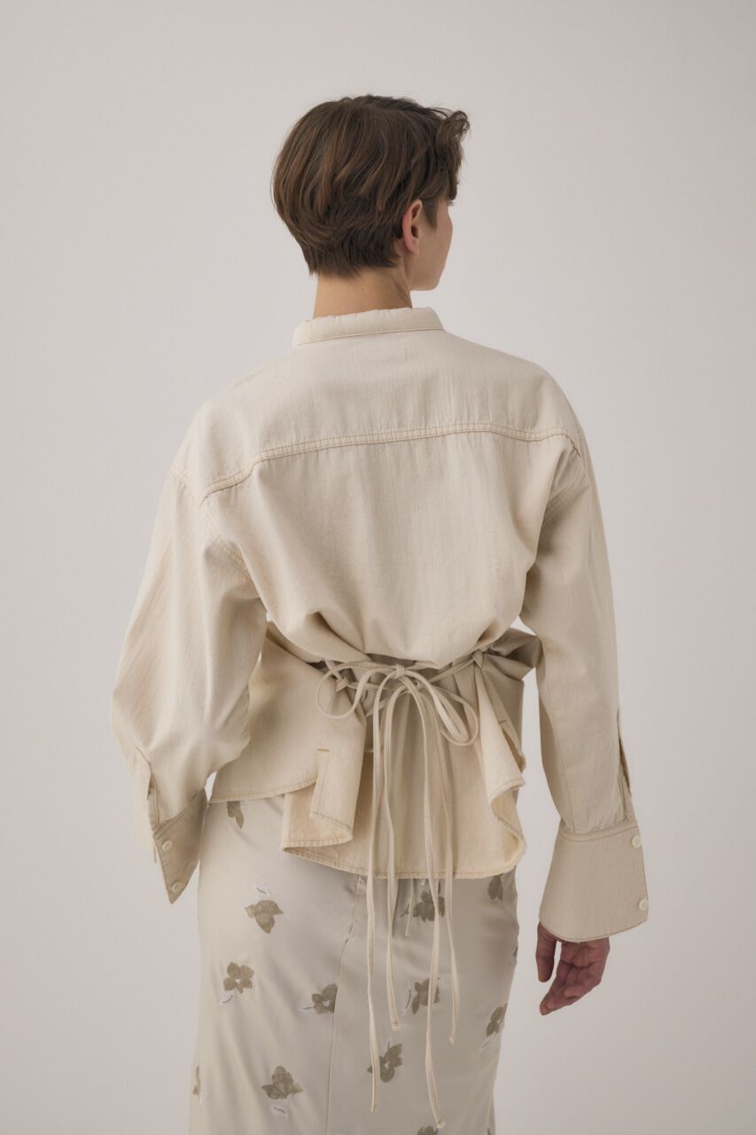 MOUSSY「オーガニックコットンデニムスタンドカラーシャツ」|Tシャツ・カットソー|